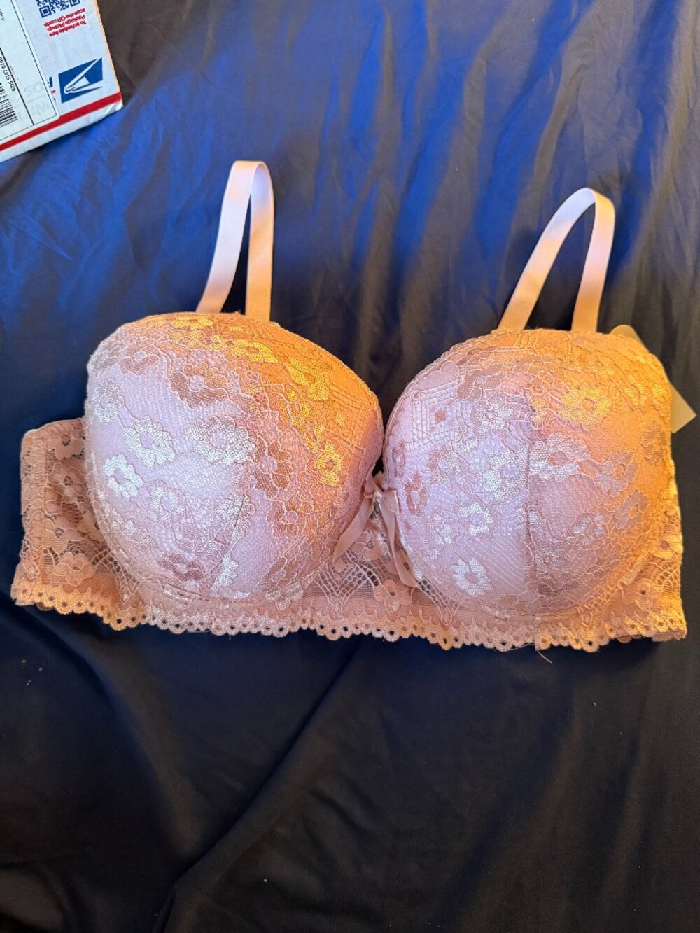 NWT PINK LOVER Pink Lace Bra Size 38DD - New With Tags